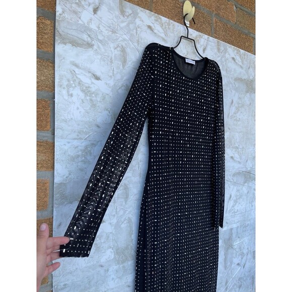 Gianni Bini
Tilly Rhinestone Mesh Crew Neck Long Sleeve Sheath Dress S/M - Picture 6 of 11